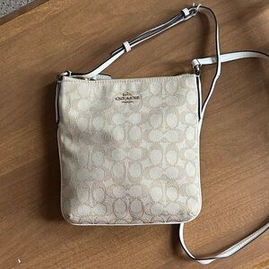 Coach Beige Signature Crossbody Bag